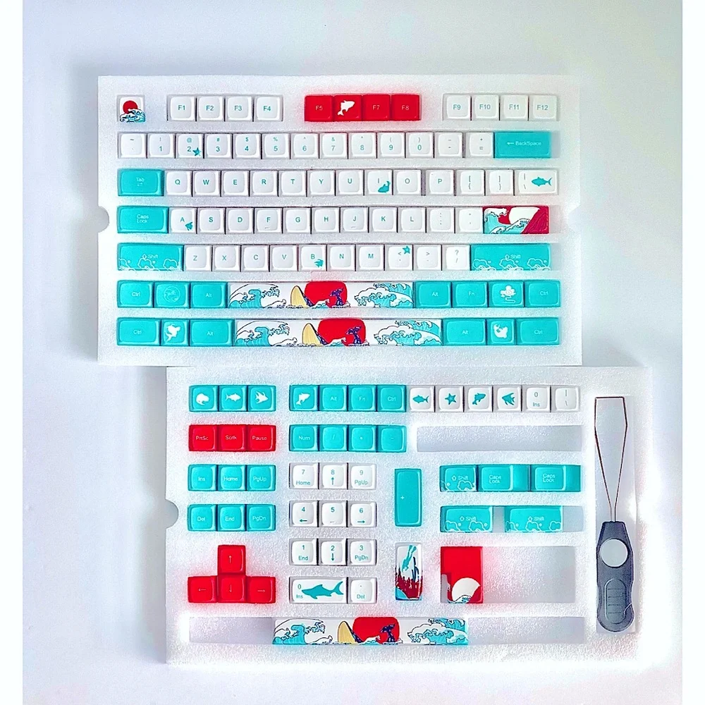 Set of 131 Keycaps for Gamer Keyboard Men Computer Unisex Electronics Gift NWT